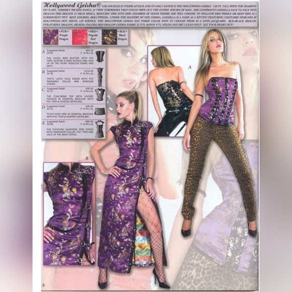 Y2k Lip Service Hollywood Geisha size Large - Picture 3 of 4